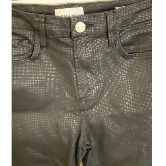 Frame Denim Le Crop Mini‎ Boot in Houndstooth Shine Size 28 - Picture 3 of 9